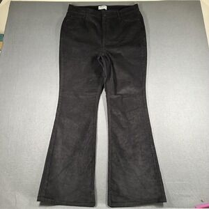 Old Navy HHR Flare Cord Pants Womens 14 Black Corduroy Secret-Slim Pockets